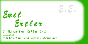 emil ertler business card